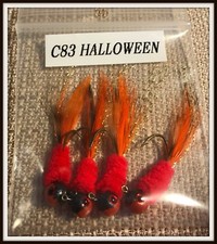 Hand Tied Hackle Tail Crappie Jigs Made in The USA 1/16th Ounce #4 or 6 Hook New
