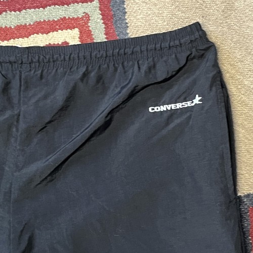 Vintage 90s Converse Pants Mens XL Black Nylon - Picture 9 of 12