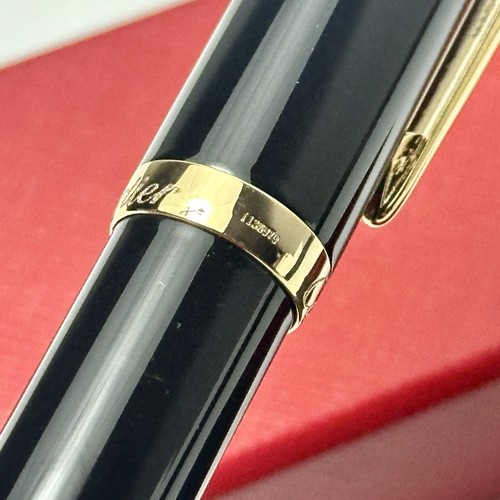 Cartier Black Gold Composite Executive Rollerball Pen Rare AD VIP Gift - 第 5/11 張圖片