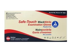 Dynarex Black Nitrile Exam Gloves, Medium, 100 Count - 1 Pack