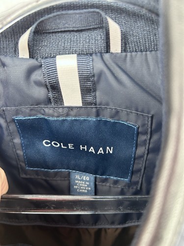 COLE HAAN Signature Box Quilted Men's Puffer Coat Winter Jacket Navy Blue XL - Picture 5 of 16