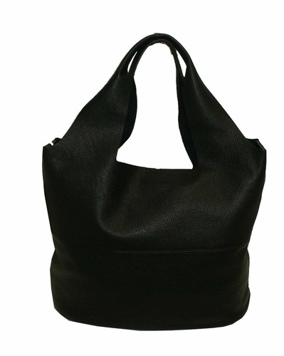 Borsa shopping in pelle vitello PELLETTERIA VENETA bag leather D900 NERO |  eBay