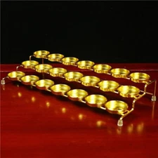 Tibetan Buddhist Buddha Butter Offering Light Lamp Holder Lotus Lamp Holder