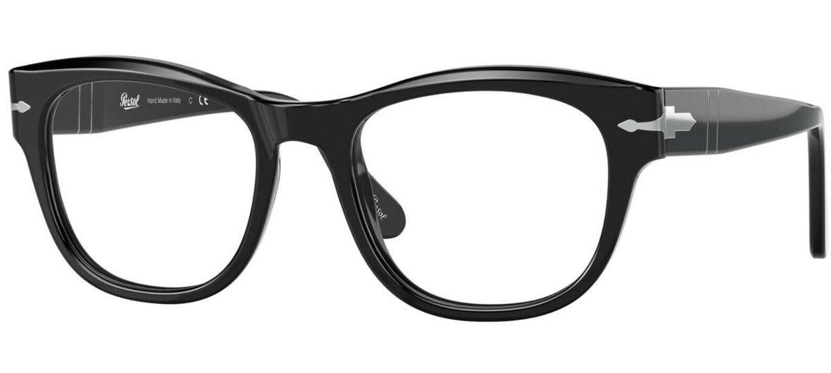 メガネ Persol FW25 Persol - 3270V VISTA - 95 (3270V VISTA 95) Persol 3270V 3270 52 95 Black Glasses Vista Eyewear Glasses