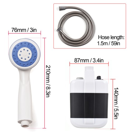 Tragbare USB Wiederaufladbare Outdoor Camping Dusche Pumpe für Gartenarbeit Haustier R5Q2 - Bild 3 von 11