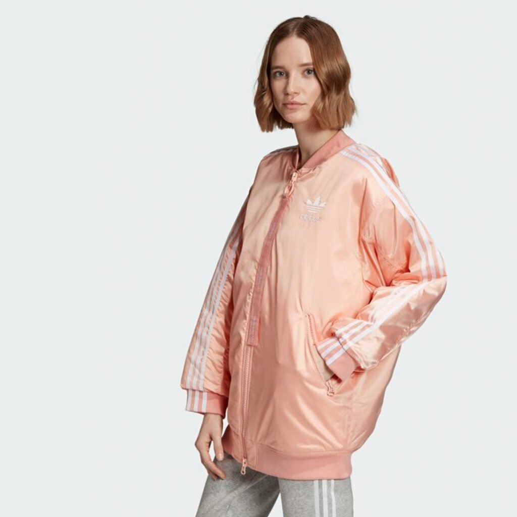 Adidas Originals Women's Full Zip Long Bomber Jacket ED7601