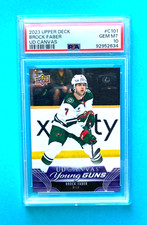 Brock Faber  2023-24 Upper Deck CanvasYoung Guns #C-101 PSA gem Mint 10 MN Wild