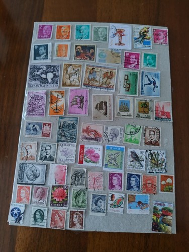lot stamps Spain .Belgium .Australia San Marino used. N 58Different Values