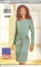 BUTTERICK See&Sew 4320 MISSES SIZE 18-22 DRESS SEWING PATTERN ©1995