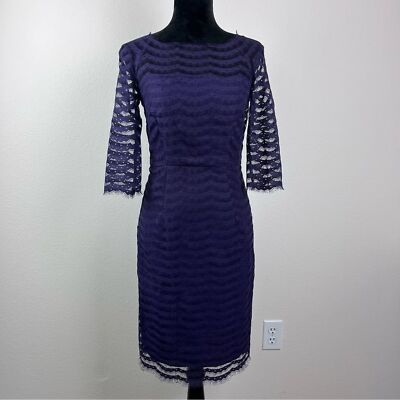 knee length dresses for ladies Molly Lace Gown in Navy main image 1