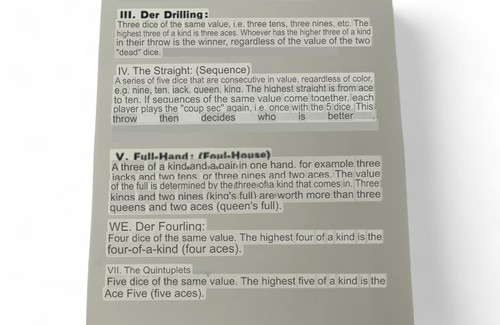 Vintage Game Set - Deck of Cards, Poker Dice, Instructions, Pencils, Red Case - Picture 11 of 19