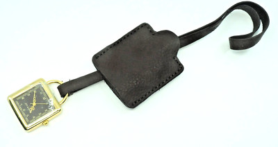 Joy & Iman Pendant Watch with Brown Leather Case