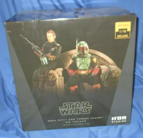 BOBA FETT & FENNEC SHAND Iron Studios 1:10 Statue Sideshow~STAR WARS Mandalorian
