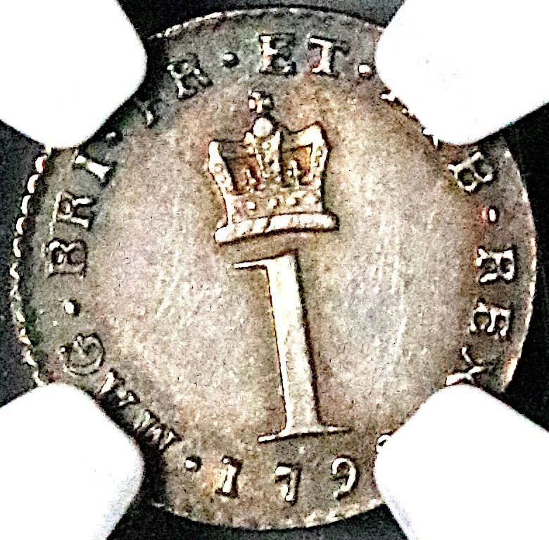 1792 NGC MS 62 George III Great Britain Penny Wire Money Silver Coin (25011202C) - Image 3 of 4