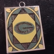Green Bay Packers Logo Pendant Charm Green Yellow NFL Football