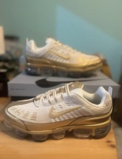 Nike Air VaporMax 360 UK Size 9 Black/Metallic Gold/Reflective Silver/White