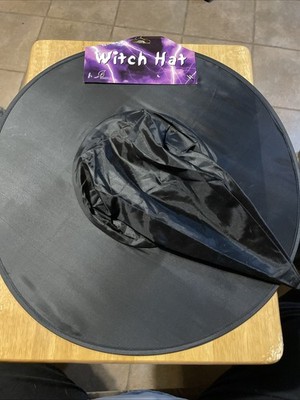 NWT Seasons Adult Witch 18'' Black Hat Wicked Halloween Costume Hair Accessory