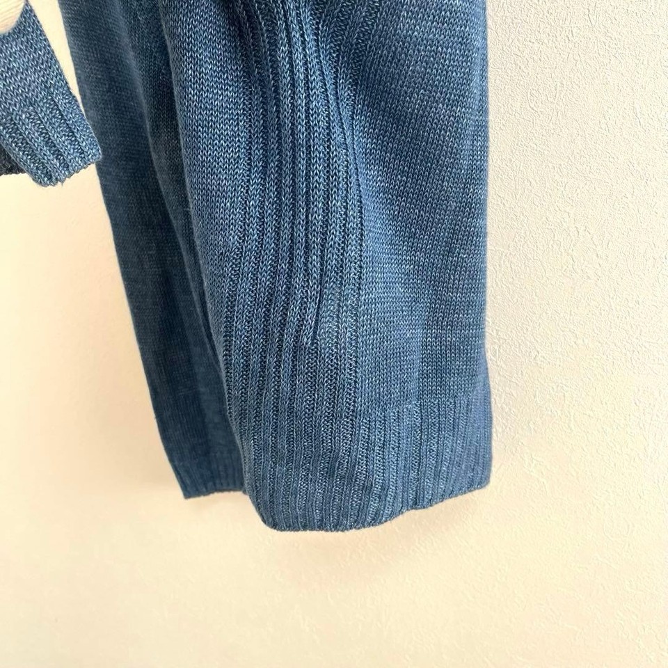 Margaret Howell Linen Cardigan Blue Size II Medium Relaxed Shoulder ...