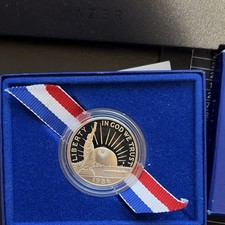 U.S. Mint 1986 Proof Half Dollar Statue of Liberty Ellis Island San Francisco