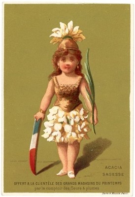 Au Printemps Grands Magasins Paris Department Store French Victorian Trade Card