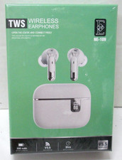 New TWS NE109 Bluetooth Earphones HIFI Mic Headset Wireless Earbuds - White