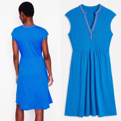 green emerald velvet dress Boden Women's BRE Cord Short Dress in Blue