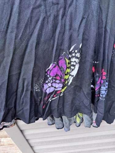 Free People Field of Butterflies Print Black High-Low Tunic  Small - Picture 6 of 9