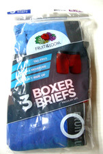 Fruit Of The Loom Boys Boxer Briefs, XL 18-20 , 3 Pack, Regular Leg, Cotton,New