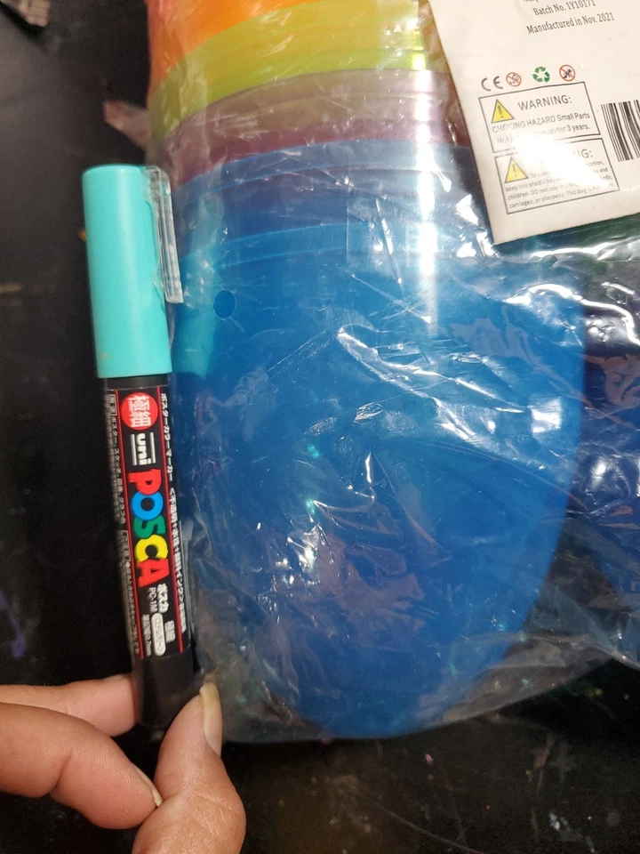 JOYIN пасхальная тематика 9 шт. большие яйца пластик прозрачные разные цвета подарки для вечеринок - Изображение 4 из 4