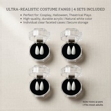 Vampire Fangs Fake Teeth Halloween Costume Cosplay Teeth Party Props Reusable
