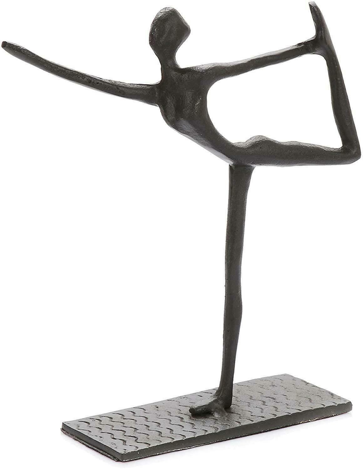 Cast Iron Ballet Dancer Figurine Statue Yoga Pose Ornament Home Decor 17cm