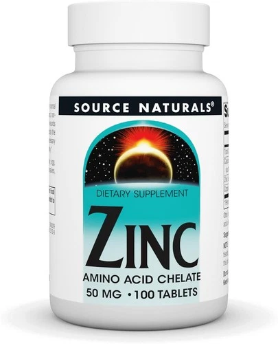Zinc Chelate 50mg Source Naturals Inc. 100 Tabs