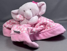 Elephant Lovey Carters Baby Plush Pink And White Polka Dot So Soft And Cuddly