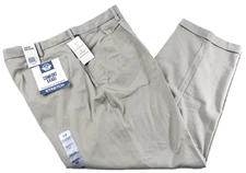 Dockers Men Comfort Khaki Pants New 38 X 30 Beige Flat Front No Wrinkle Stretch