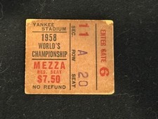 1958 NFL Championship Game Ticket Stub 