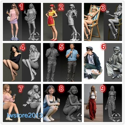 1/64 1/87 1/43 1/72 1/35 1/32 Girl Man Scene Miniatures Figures Model For Cars