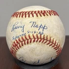Larry Napp (d. 1993) Signed Autograph American League AL Baseball Ball Auto