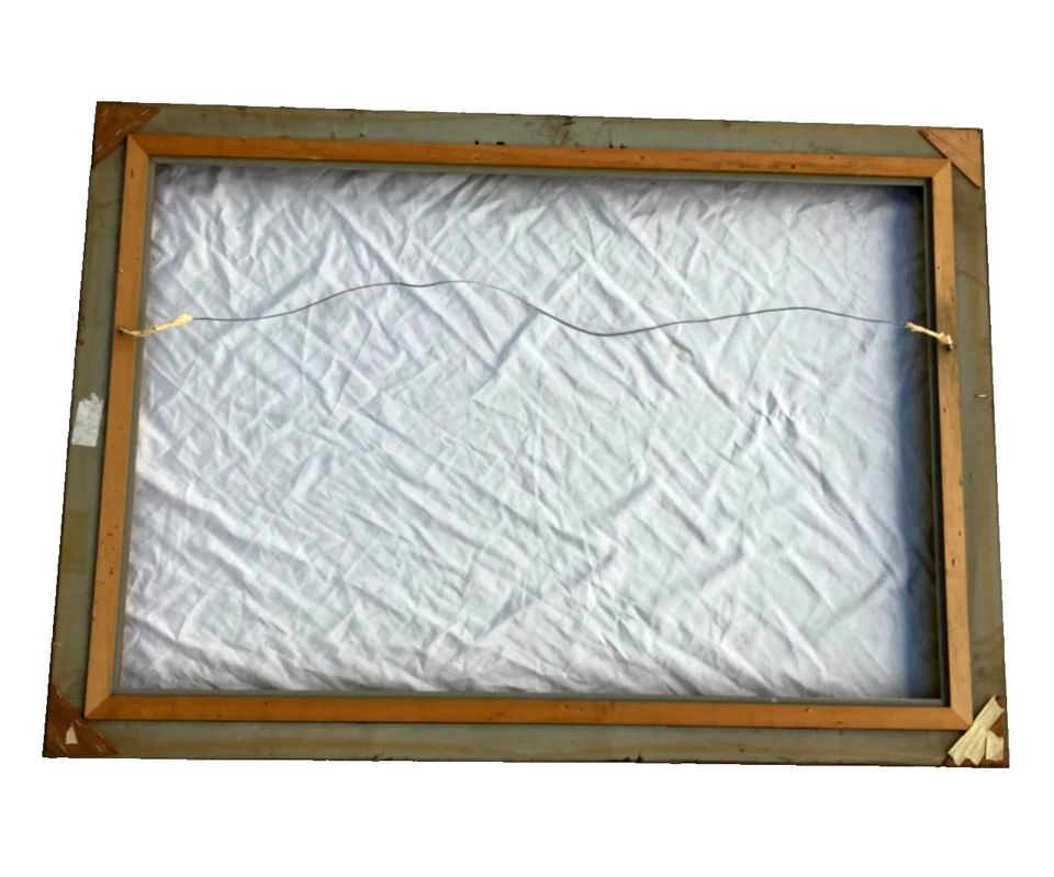 Antiguo marco de madera barroco dorado ornamentado forro de lino - se adapta a imagen de 36x 24" Foto 3 de 3