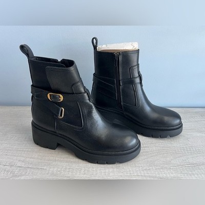 Steve Madden Women's Coletta Lug-Sole Buckle Booties Size 8.5
