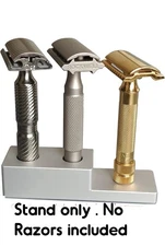 Safety Razor Stand holder Silver Aluminum For Rex Konsul Ambassador Envoy Page
