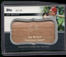 2010 Topps Update #MBB-83 Jay Bruce Manufactured Bat Barrel #/99