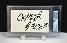 CHAN HO PARK  Authentic Autograph Signed Index Card PSA/DNA CERTIFIED # 85754862