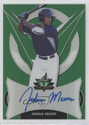 2019 Leaf Valiant Green Prismatic 91/99 Joshua Mears #BA-JM1 Auto 00ht