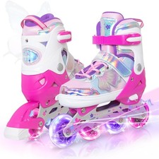 MammyGol Inline Skates for Girls Kids, 4 Size Adjustable Butterfly Roller Ska...