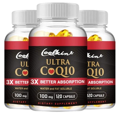 Ultra CoQ10 Supplements for Heart Health Energy Production 120 Capsules