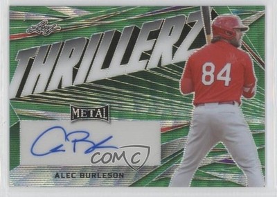 2022 Leaf Metal Thrillerz Green Wave 4/4 Alec Burleson #TH-AB1 Auto 13by