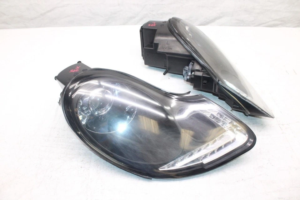 1998 PORSCHE BOXSTER 986 CONV #395 RIGHT LEFT PROJECTOR HEADLIGHTS DRL LED HALO - Image 4 of 4