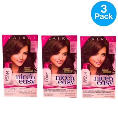 Clairol Nice'n Easy 5G Medium Golden Brown Hair Color 3 Pack New