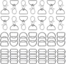 56 Pieces D Rings for Purse Bag Hardware Purse Hardware for Bag Making Buckles C