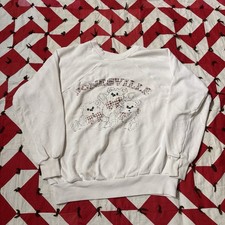 Vintage Jonesville Bears Graphic Crewneck Sweatshirt Cute Women  s As Is White